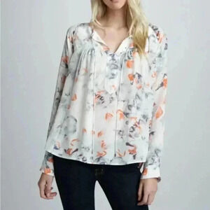 ❤️Host Picks❤️[4]Rebecca Taylor Misty Garden  Print Silk Blouse- NWOT